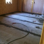 04-2013 garage vloer egaliseren voor vloerverwarming